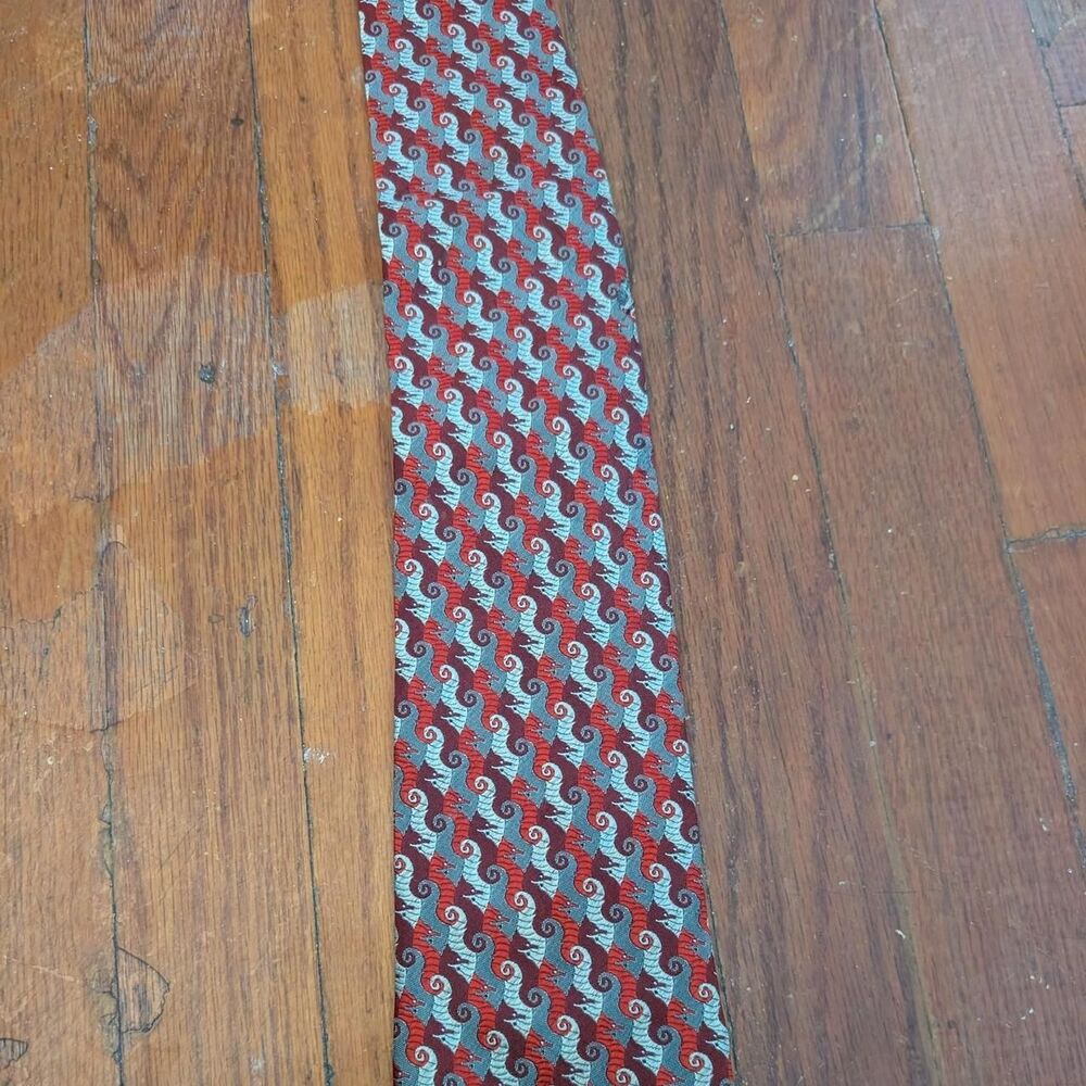 M.C. Escher Seahorse Tie